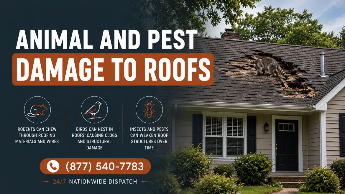 Animal and Pest Damage to Roofs