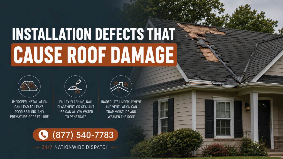 Installation Defects That Cause Roof Damage