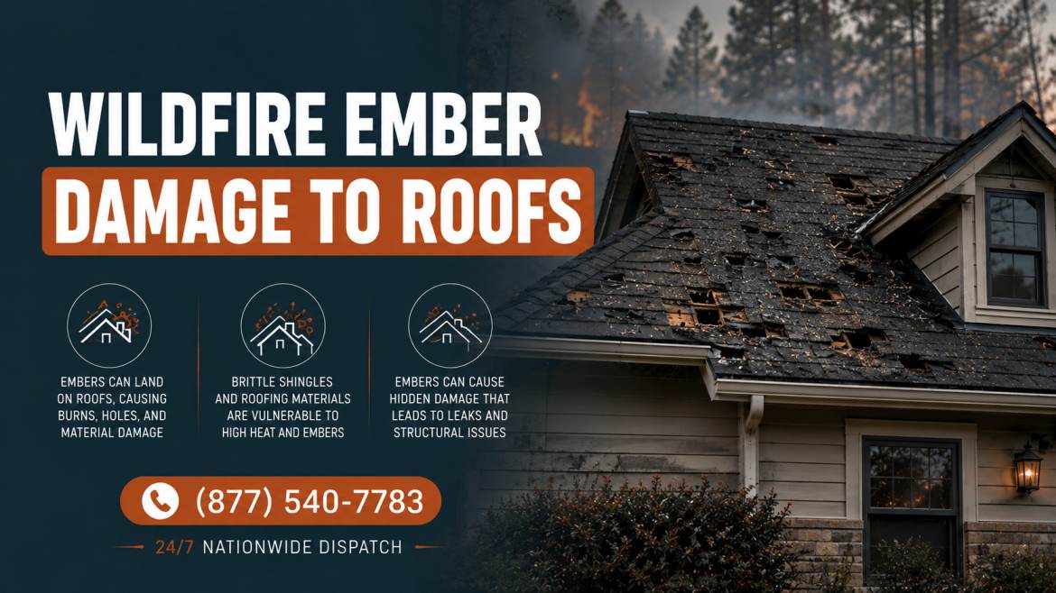 Wildfire Ember Damage to Roofs