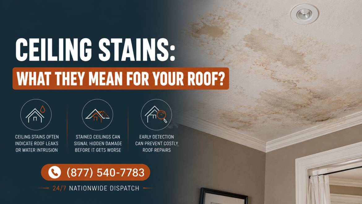 Ceiling Stains: What They Mean for Your Roof?
