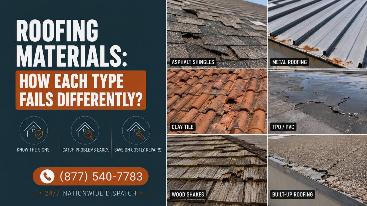 Roofing Materials: How Each Type Fails Differently?