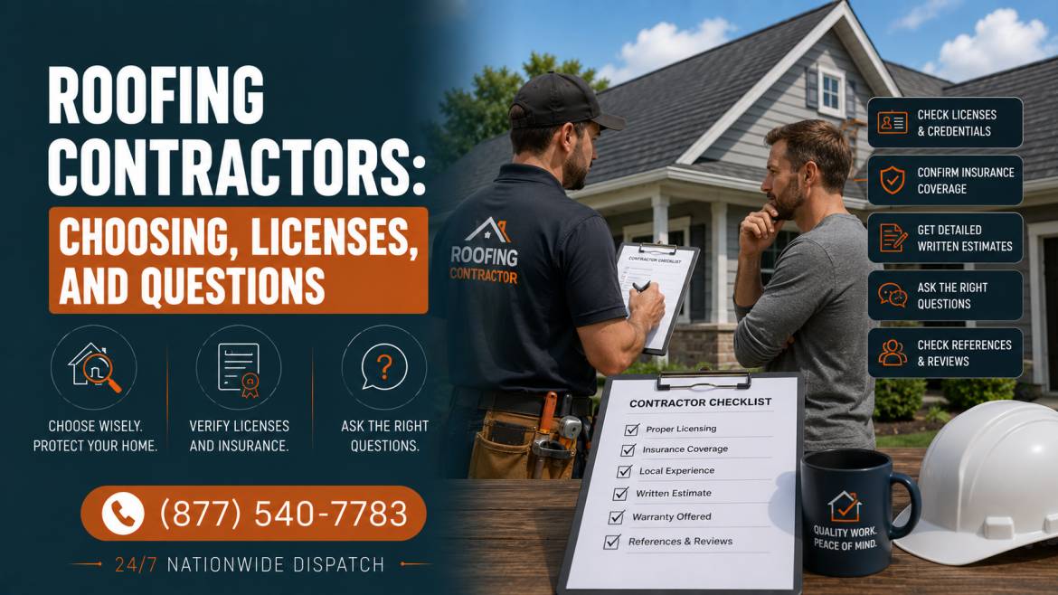 Roofing Contractors: Choosing, Licenses, and Questions