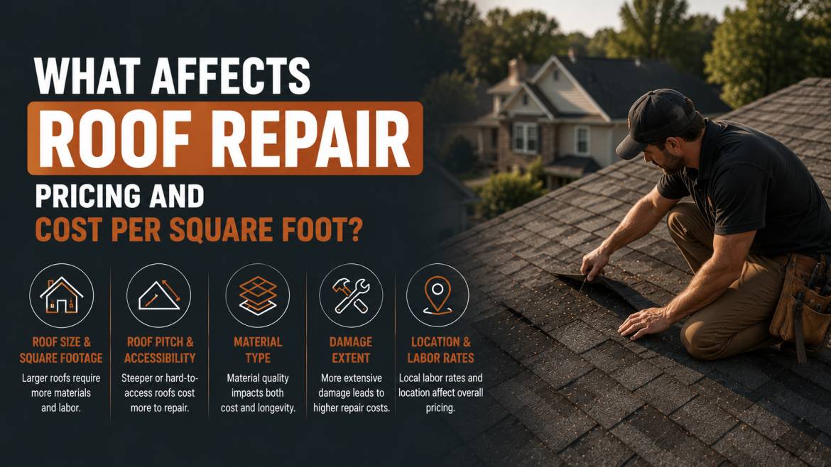 What Affects Roof Repair Pricing and Cost Per Square Foot?