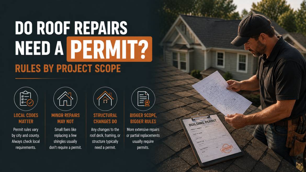 Do Roof Repairs Need a Permit? Rules by Project Scope