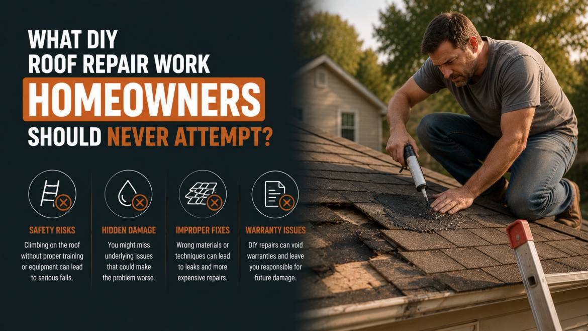 What Roof Repair Work Homeowners Should Never Attempt?