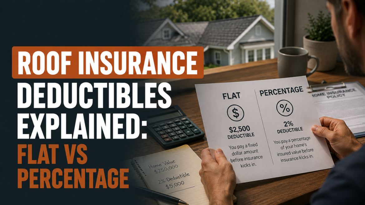 Roof Insurance Deductibles Explained: Flat vs Percentage