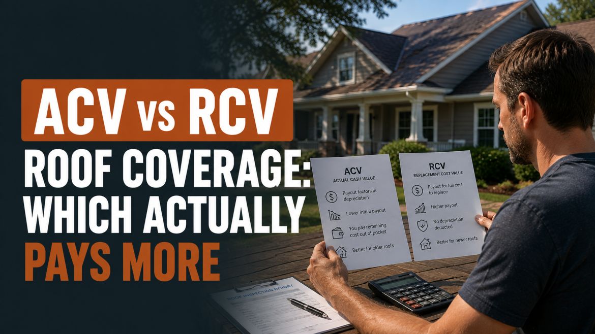 ACV vs RCV Roof Coverage: Which Actually Pays More?